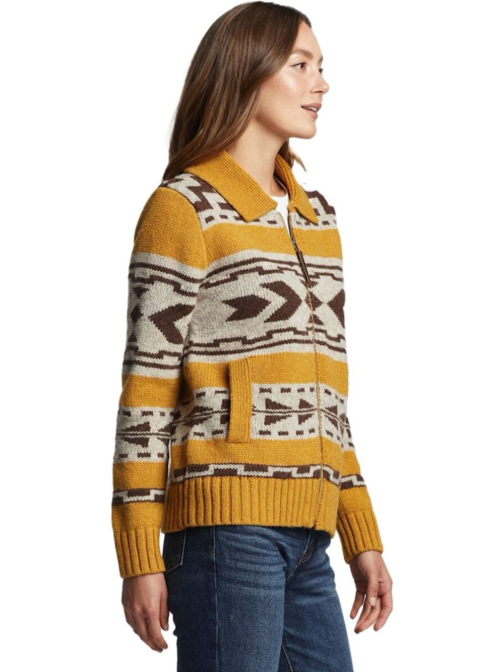 Pendleton Cowichan Zip-Front Women's Sweater/Jacket Size Large